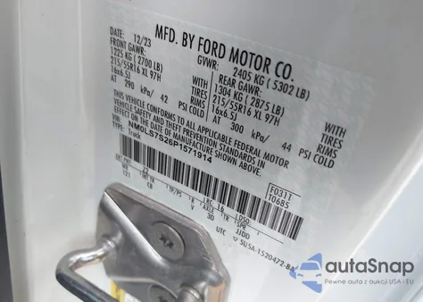 2023 Ford Transit Connect Xl Cargo Van из США, поврежденный, VIN NM0LS7S26P1571914